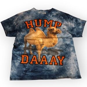 Y2k The Mountain Blue Tie-Dye Hump Day Camel Tee - XL